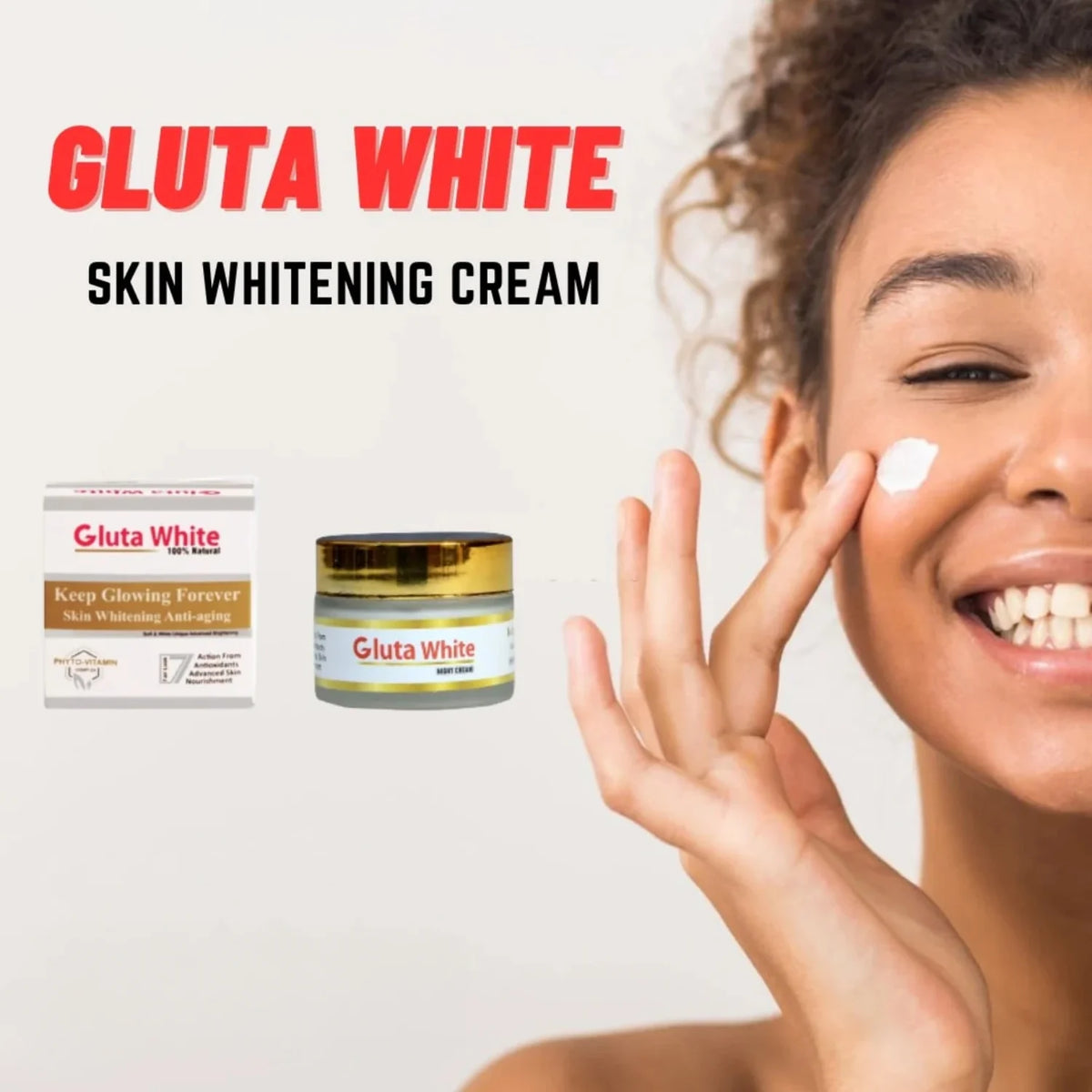 Gluta White Day & Night Cream | Whitening Anti-Aging Hydrating 50g Face Care