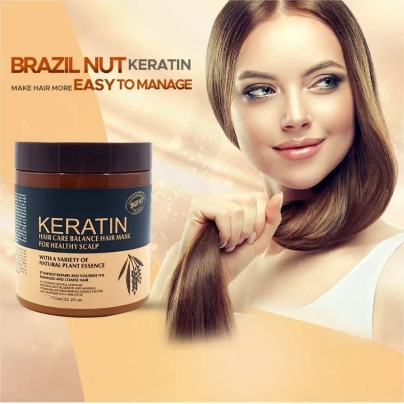 Brazil Nut Keratin Hair Mask 500ml | Nourishing, Strengthening & Smoothing Hair Treatment