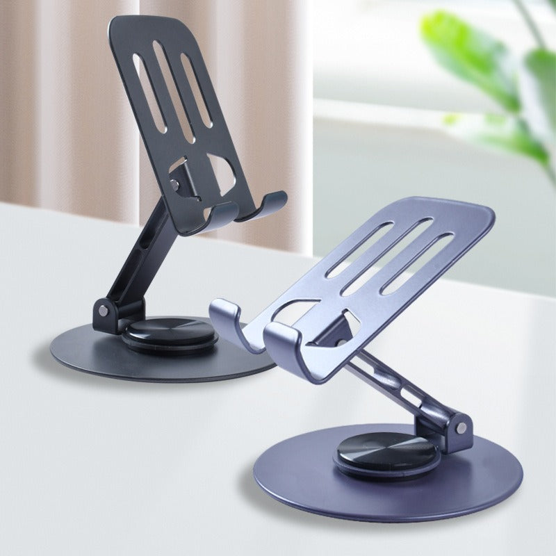 Multi-Angle 360° Rotating Metal Phone & Tablet Stand | Foldable, Universal & Elegant