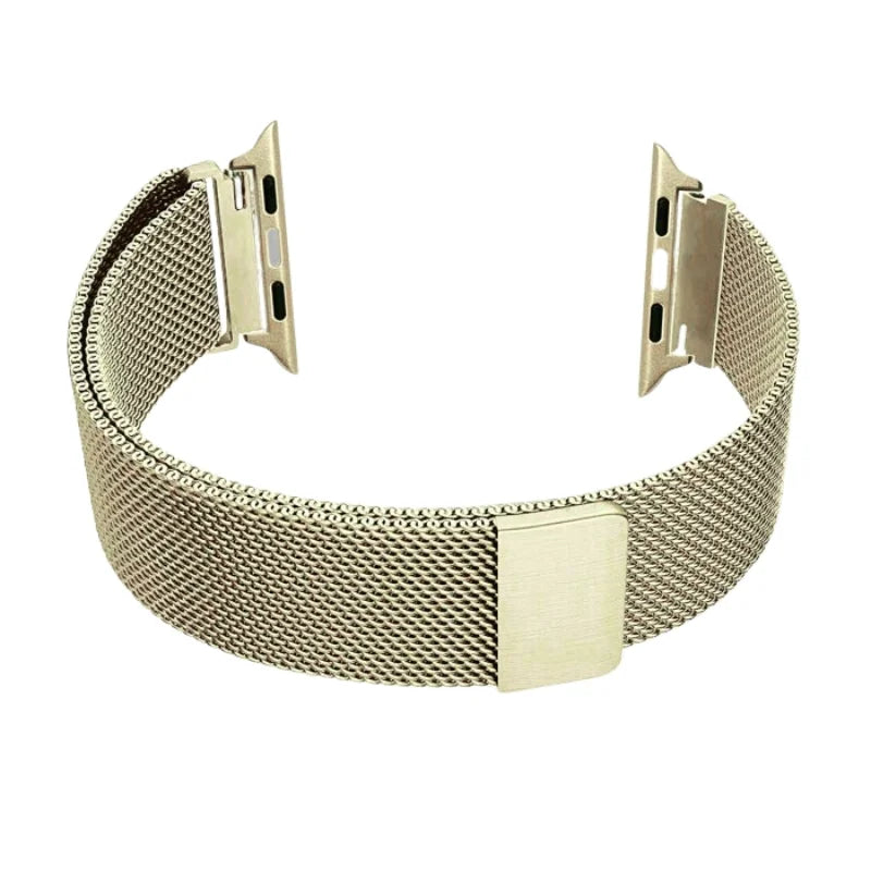 Soft Gold | Apple Watch Milanese Magnetic Loop Strap | Stainless Steel Band  | 42mm / 44mm / 45mm