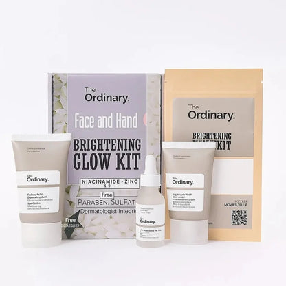 The Ordinary Face & Hand Brightening Glow Kit | Complete Whitening & Hydrating Skincare Set