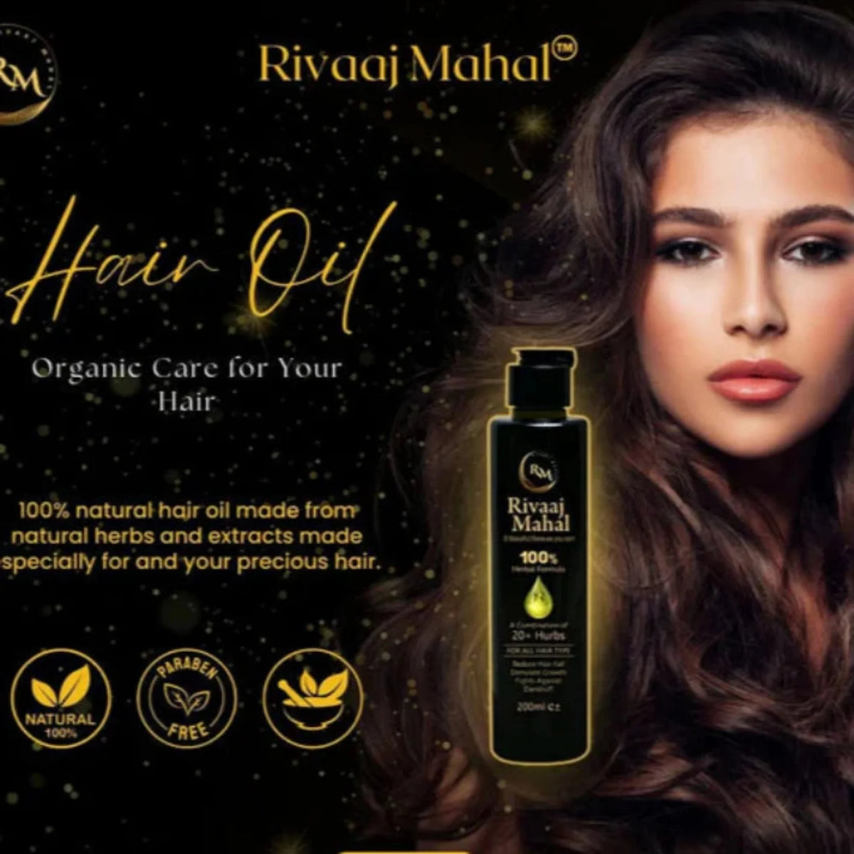 Rivaaj Mahal Herbal Hair Oil 100% | 20+ Herbs for Strong & Healthy Hair