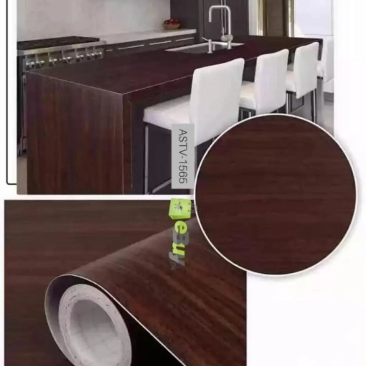 Self-Adhesive Wooden Sheet | Peel & Stick Wallpaper for Furniture Walls Kitchen Decor | YM500