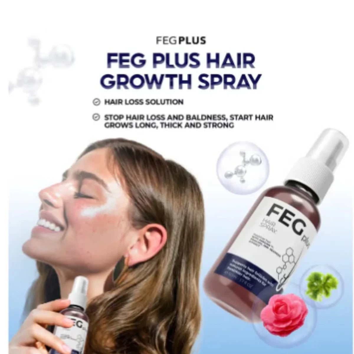 FEG Plus Hair Growth Spray 50ml | Anti-Hair Loss & Regrowth Solution