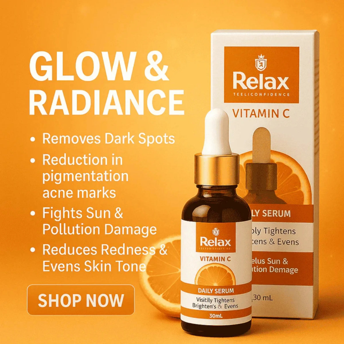 Relax Vitamin C Serum 30ml | Brightening, Firming & Even Skin Tone