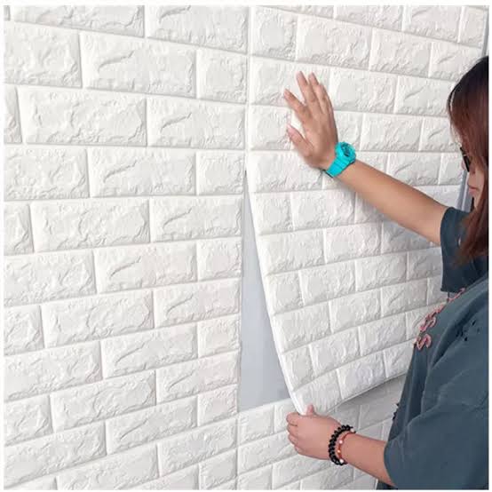 3D White Brick Wall Stickers | Self-Adhesive Waterproof Home Decor | Peel & Stick