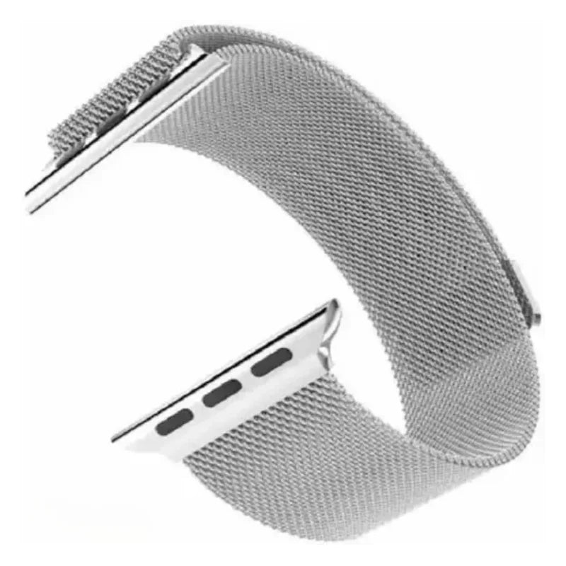 Silver | Apple Watch Milanese Magnetic Loop Strap | Stainless Steel Band  | 42mm / 44mm / 45mm