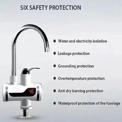 Electric Instant Heating  Faucet  | Digital Temperature Display | Kitchen & Bathroom Hot Water Tap