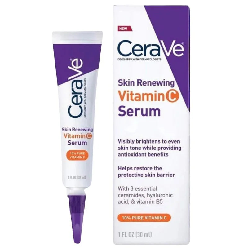 CeraVe Skin Renewing Vitamin C Serum 30ml | Brightening, Anti-Aging & Hydrating