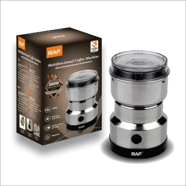RAF Stainless Steel Electric Dry Mill Masala Spice and Coffee Grinder 300W with Stainless Steel Blade
