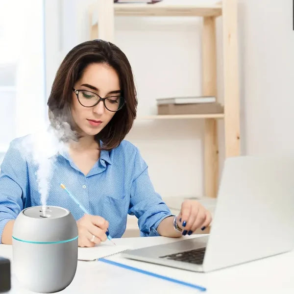 USB Portable 3-in-1 Air Humidifier | Mute, Colorful LED Light & Aromatherapy | For Home, Office & Car