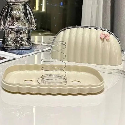Shell Shape Tissue Box Holder | Elegant Wave Pattern Tissue Dispenser | Decorative Napkin Holder for Home & Office